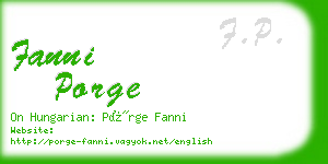 fanni porge business card